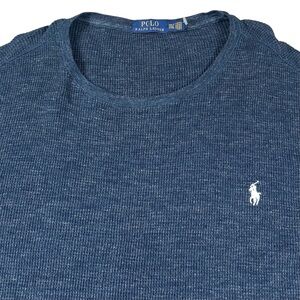 SOLD***Polo Ralph Lauren Thermal Crewneck Waffle Knit Long Sleeve Navy Men’s